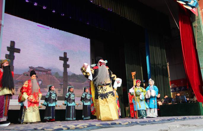 2015年盂县元宵节演出晋剧汉阳堂