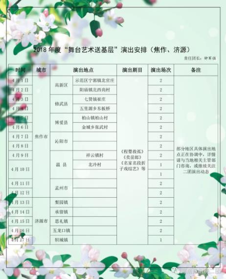 春光明媚好时节、舞台艺术送基层，约起来