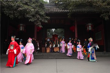 大年初一武侯祠三义庙仿古祭祀游喜神方演出
