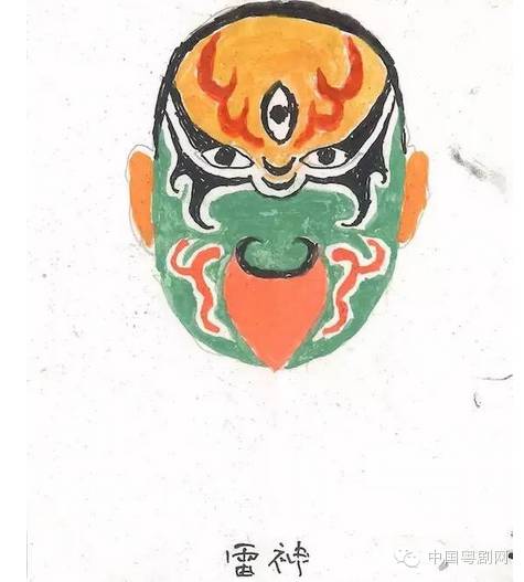 粤剧学者沙龙海报上的脸谱造型