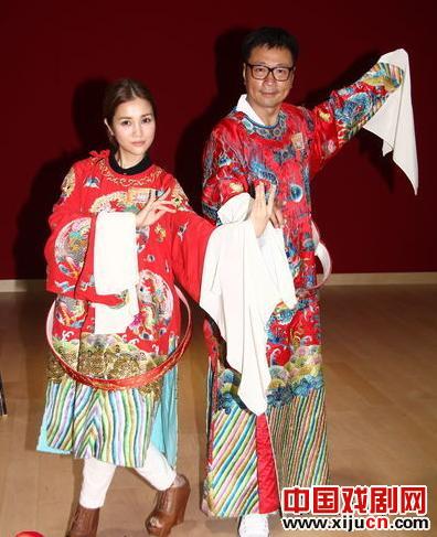 黎耀祥、谢安琪为《星光熠熠耀保良》彩排粤剧