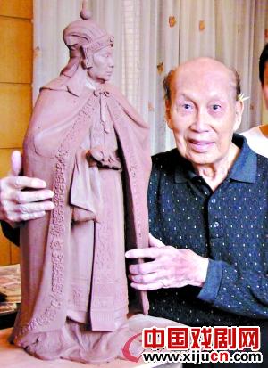 刘泽棉为罗品超塑造了一款舞台艺术造型作品&mdash;&mdash;《荆轲》