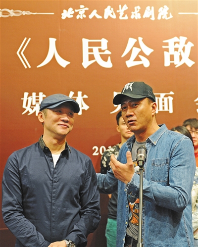 黄志忠加盟话剧《人民公敌》 胡军、黄志忠上演&ldquo;兄弟反目&rdquo;激情戏码