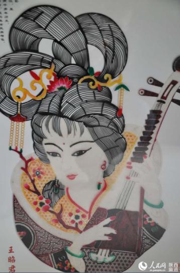 西府皮影中四大美女中王昭君形象