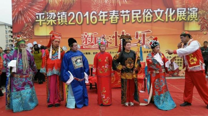 汉阴县平梁镇皮影戏专场助兴群众春节文化生活