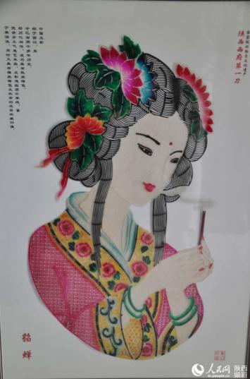 西府皮影中四大美女中貂蝉形象