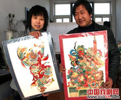 一对迁安农民夫妻的皮影情结