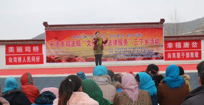 甘肃省平凉市司法局在静宁县开展文化卫生法律服务三下乡活动