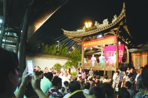 丽水市婺剧促进会每月全到观音阁演大戏