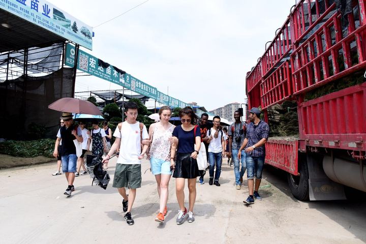 看越剧 逛苗木城 海外学子与民间艺人深入交流