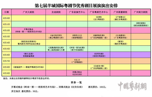 【五洲粤韵】第七届羊城国际粤剧节优秀剧目展演安排