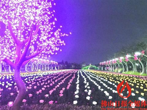 佛山声&middot;光&middot;影秀出浓浓年味 灯光秀闪耀夜空